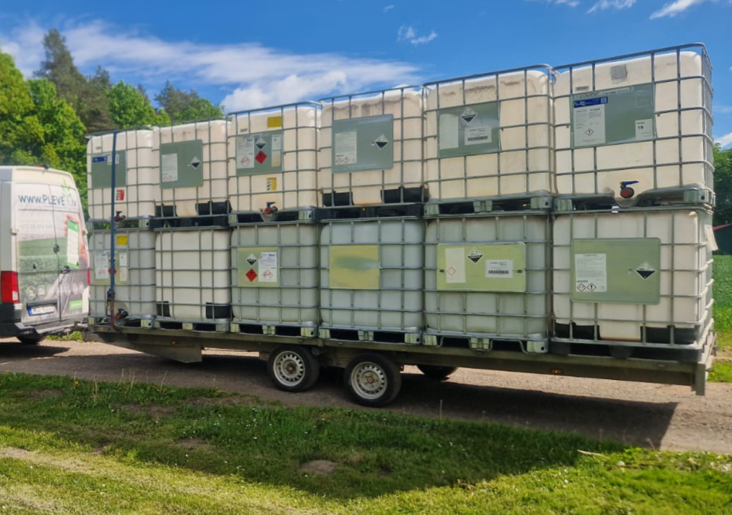 IBC konteineris 1000L, balts, lietots