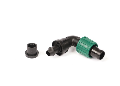 T-tape 16mm savienotājuzgalis 90 grādu leņķi